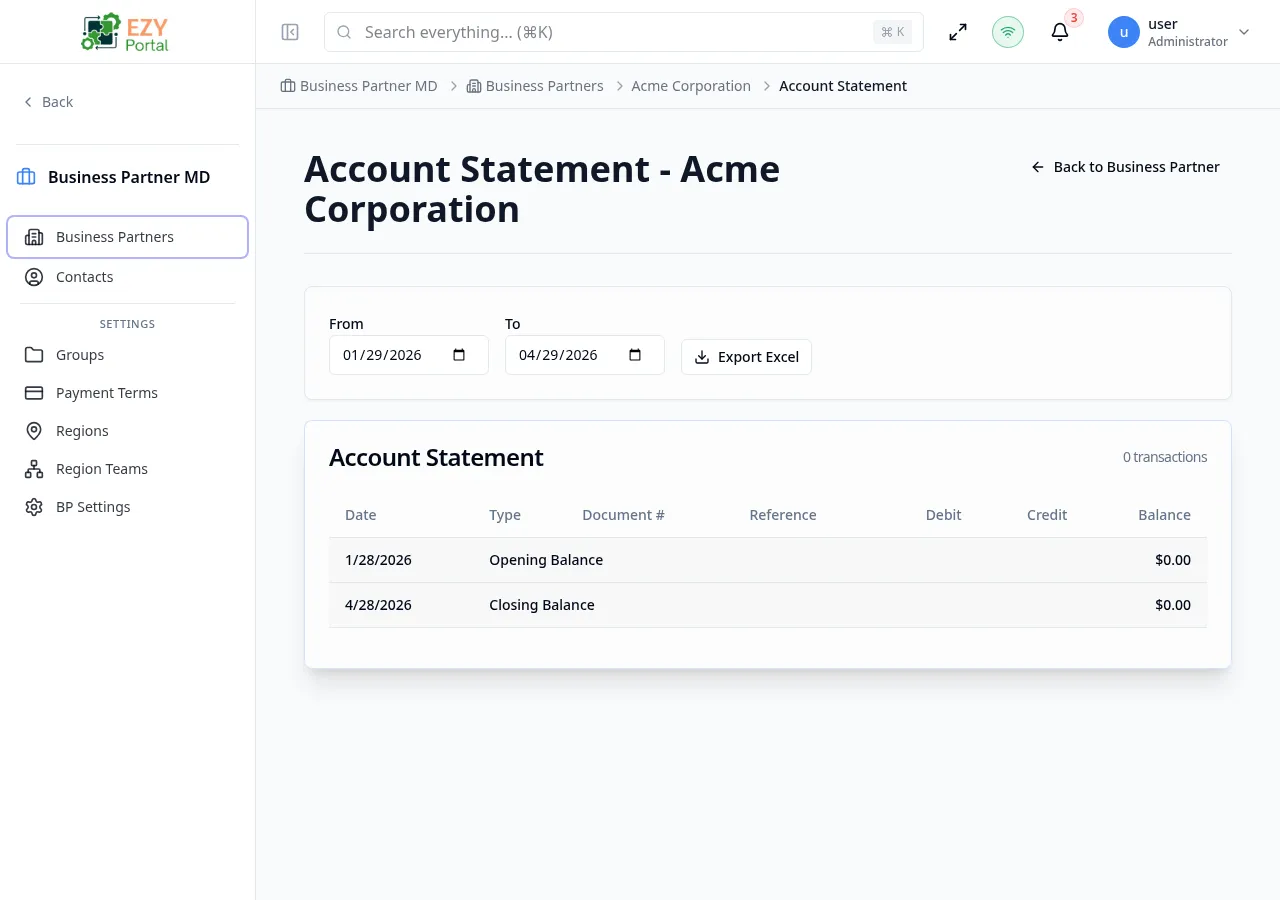 Account statement