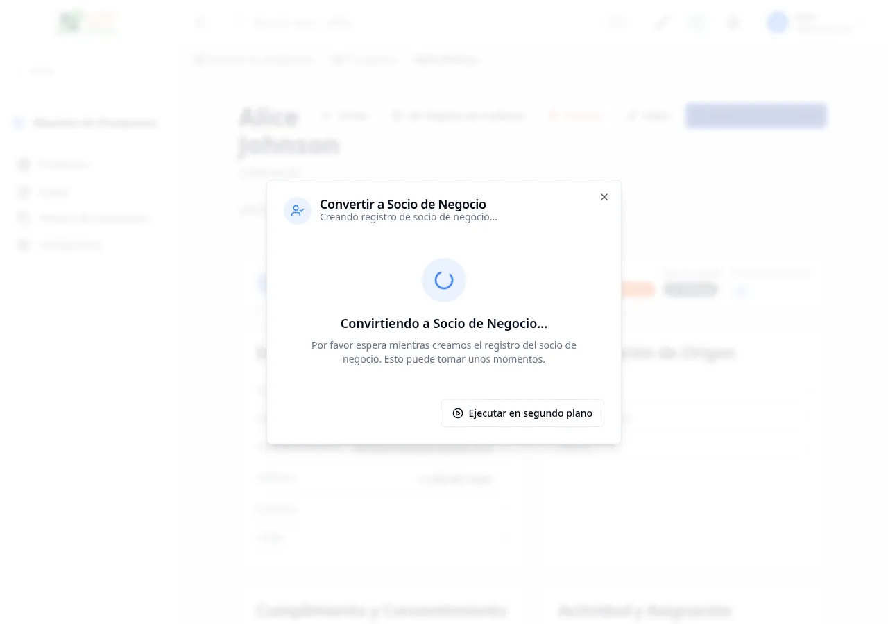 Conversion en progreso