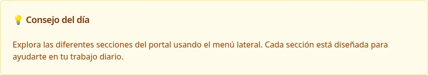 Tarjeta de consejo del día con estilo ámbar