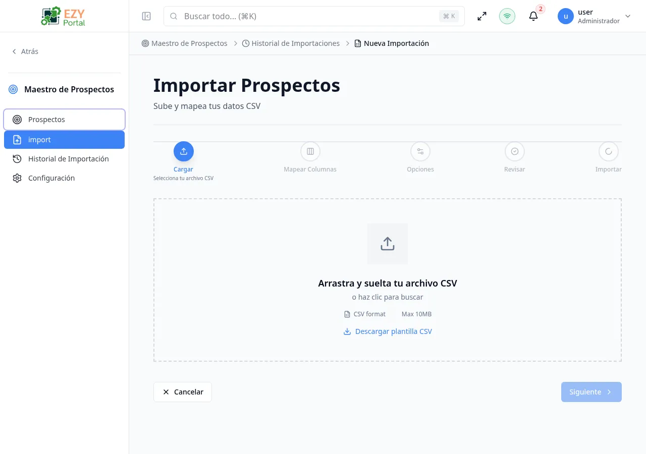 Asistente de Importacion