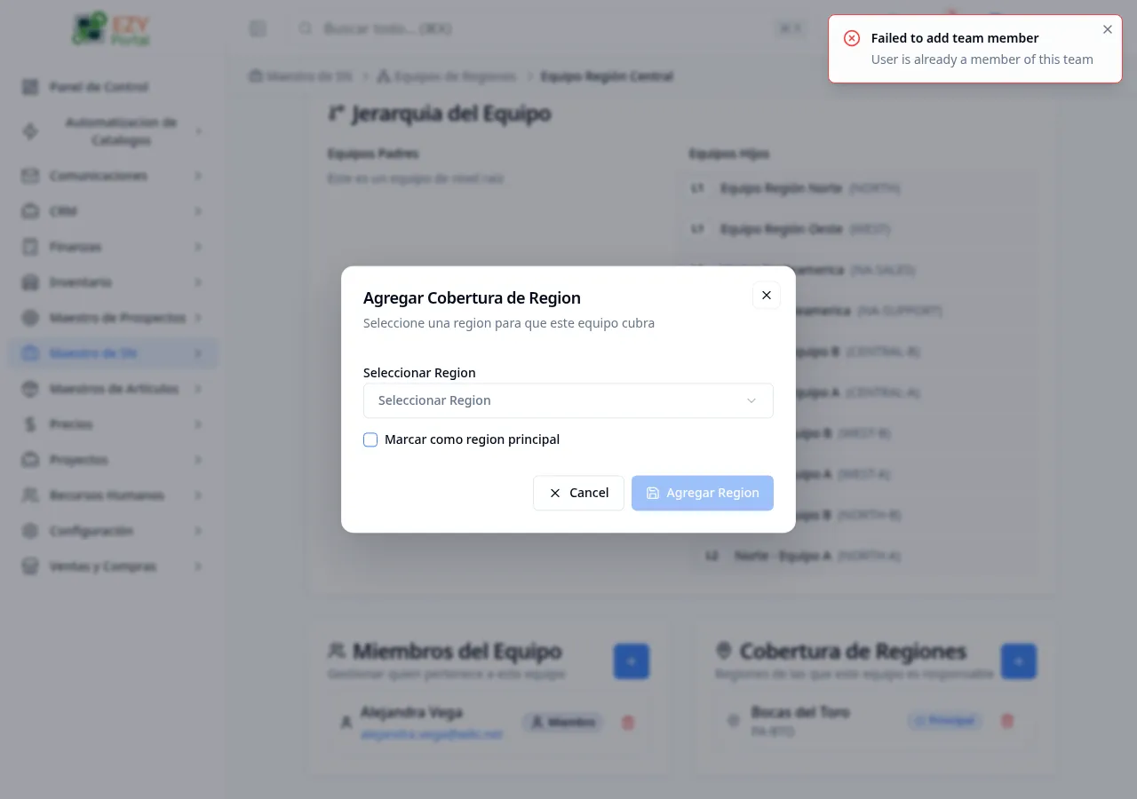 Diálogo agregar cobertura