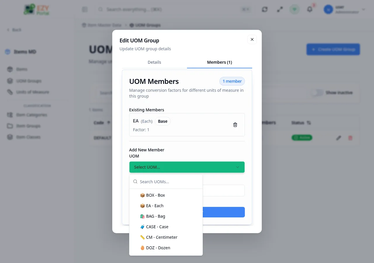 Add member controls